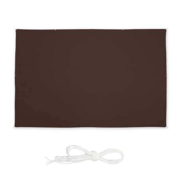 Markiza przeciwsłoneczna prostokątna 400x200cm, brązowa