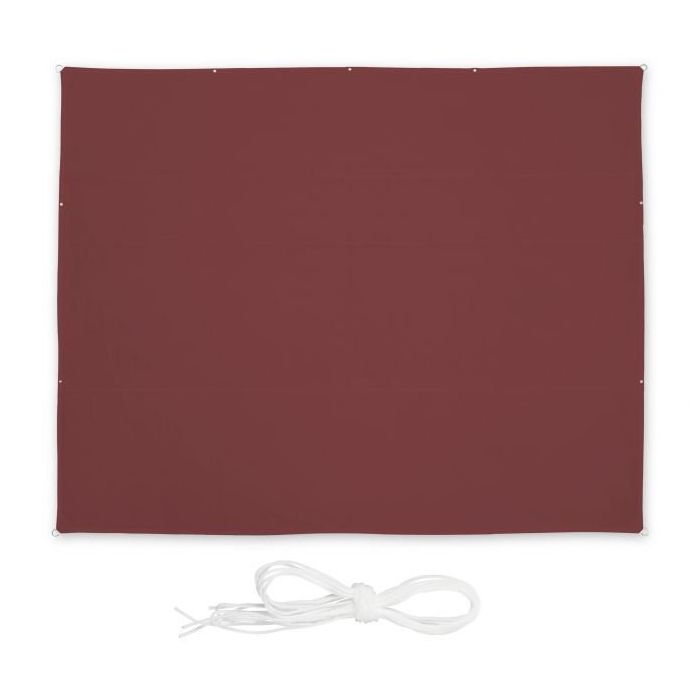 Markiza przeciwsłoneczna prostokątna 600x500cm, kolor ciemnoczerwony