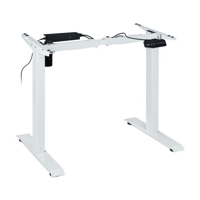 Height-adjustable table frame 71x121cm., white