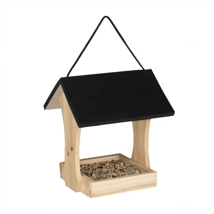 Bird feeder 25.5x23x21cm., light brown/black