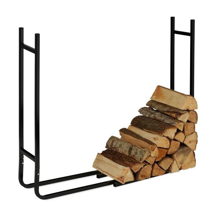 Firewood stand 91x123x19.5cm., black