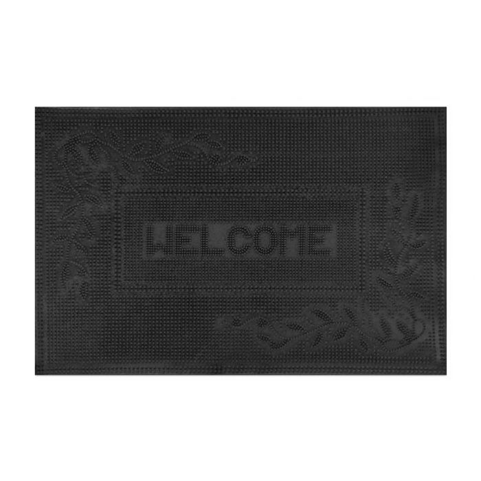 Придверный коврик резиновый "Welcome" 60х40 см., цвет чёрный.