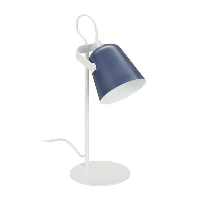 Table lamp 39x15cm., dark blue/white