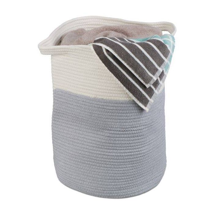 Foldable bag 46x38cm., white/gray