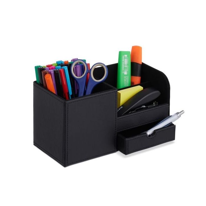 Organizer na przybory do pisania z 1 przegrodą 12x22,5x11 cm., czarny