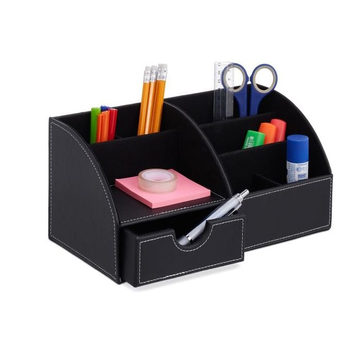 Organizer na przybory do pisania z 1 przegrodą 14x28,5x15 cm, czarny
