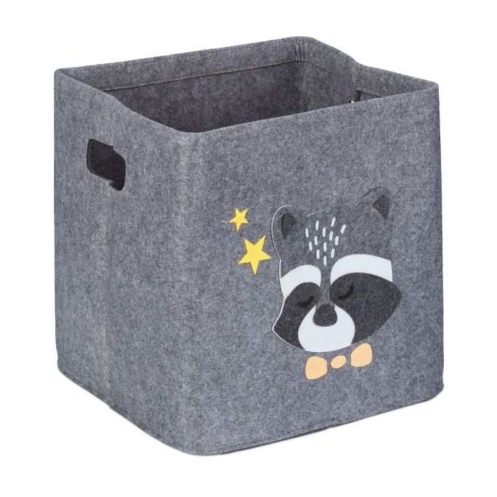 Foldable bag 33x33x33cm., gray/yellow/black