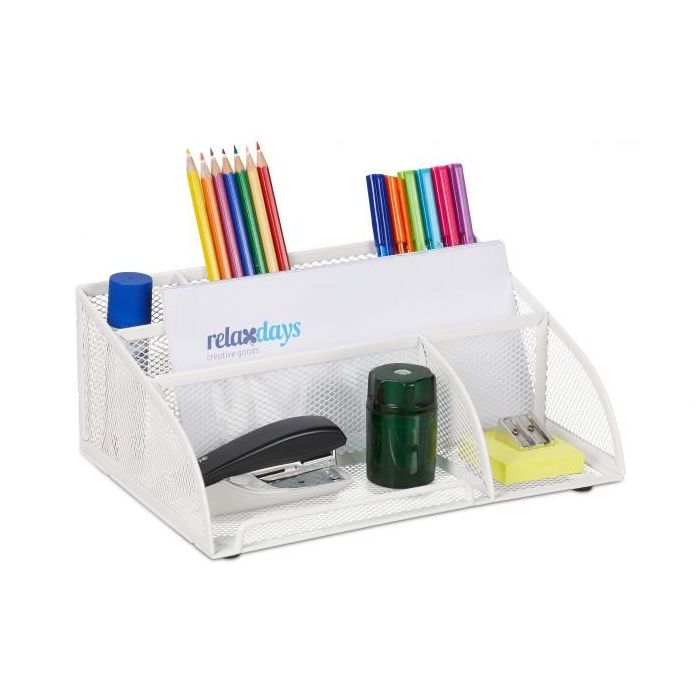 Writing instrument organizer 10.5x25.5x17 cm., white