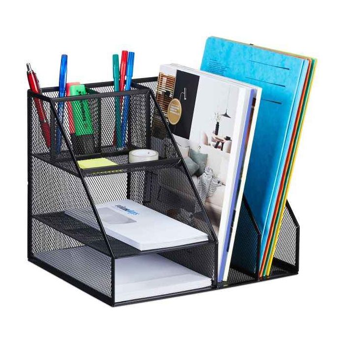 Writing instrument and document organizer 26x31x25.5 cm., black