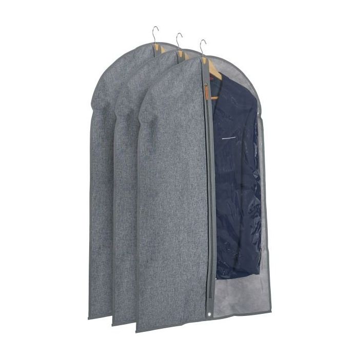 Set of 3 garment bags 99x58cm., gray