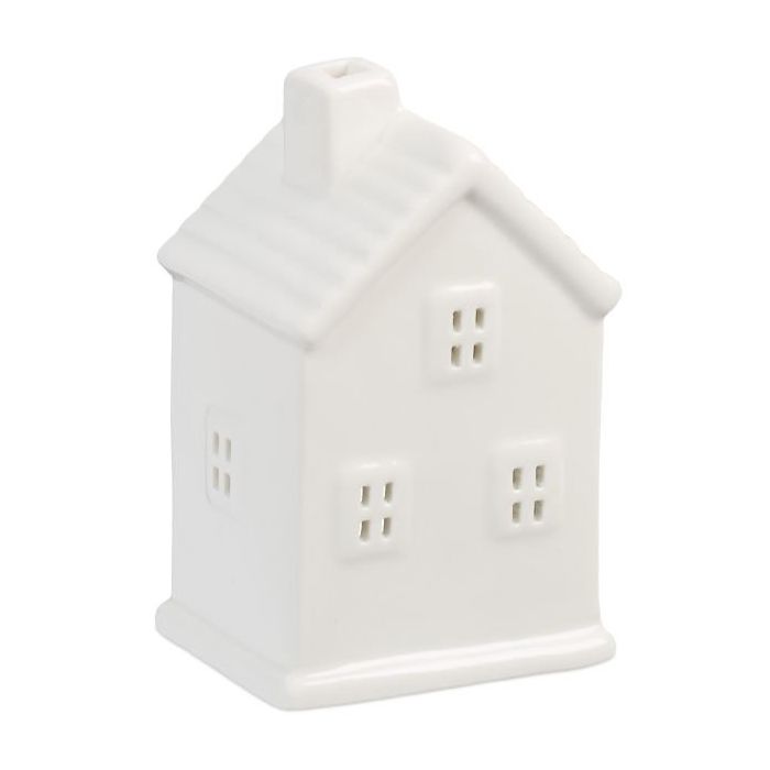 Candle holder "House" 12x7.5x6cm., white color