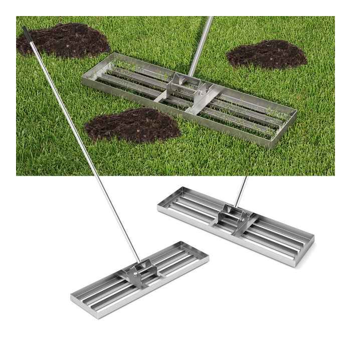 Lawn rake 91x25x170cm., silver color