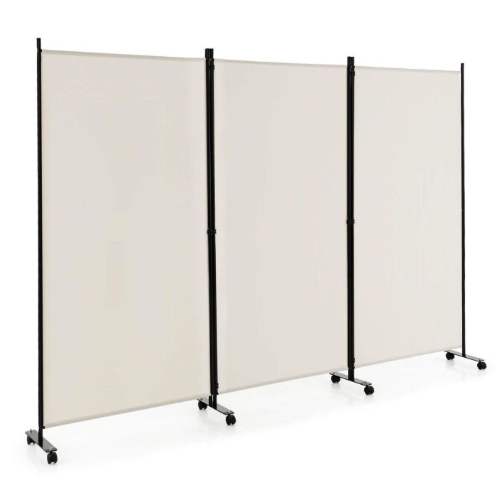 Screen 262x30x180cm., beige/black
