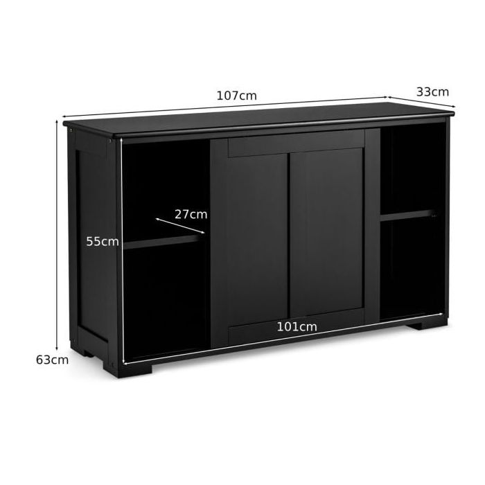 Szafka 107x33x60cm., czarna