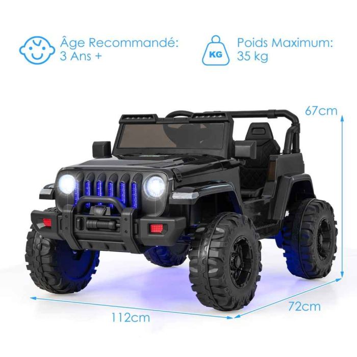 Children's electric car 129x69x72cm., black