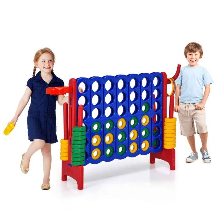Outdoor game four in a row 84x33x79cm., red/blue colors