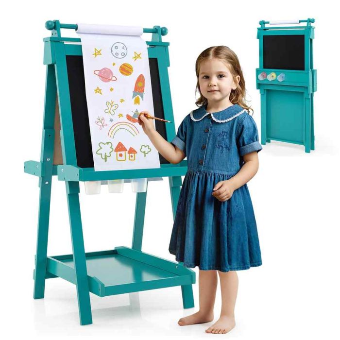 Double-sided drawing board 55x66x126cm., various colors