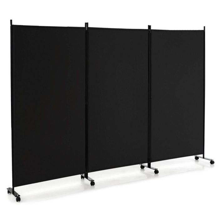 Screen 262x30x180cm., black