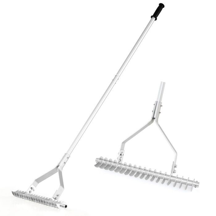 Rake 50x7.5x178cm., silver color