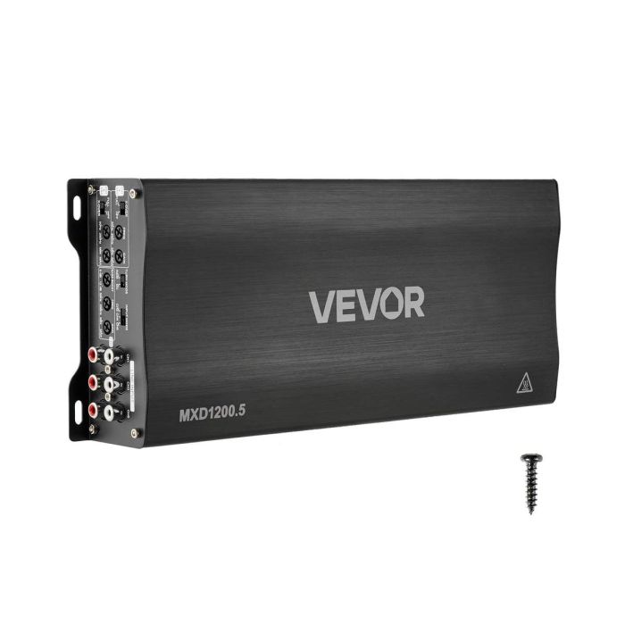 Wzmacniacz audio do samochodu VEVOR MXD1200.5, 5 kanałów, 32,5 × 13,4 × 4,9 cm