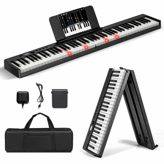 Digital piano 126x30x22.5cm., black/white
