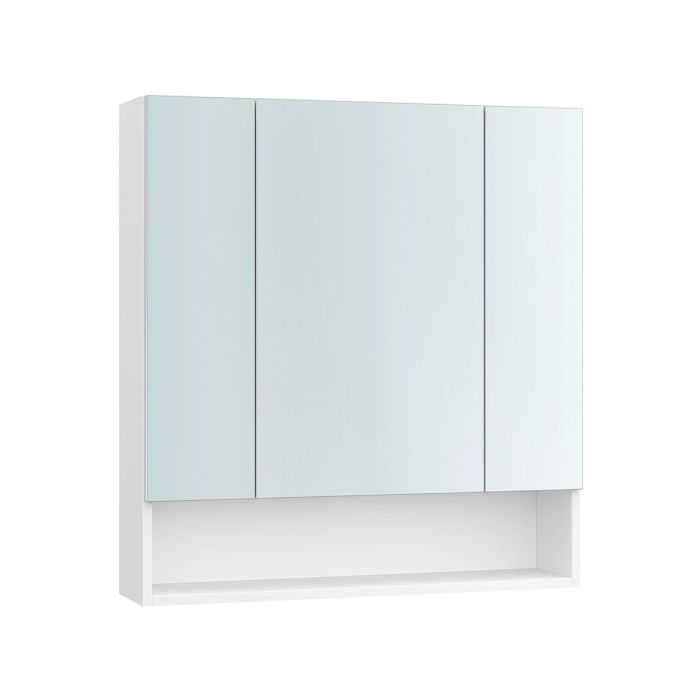 Szafka łazienkowa wisząca z lustrem 16,5x70x75cm, biała