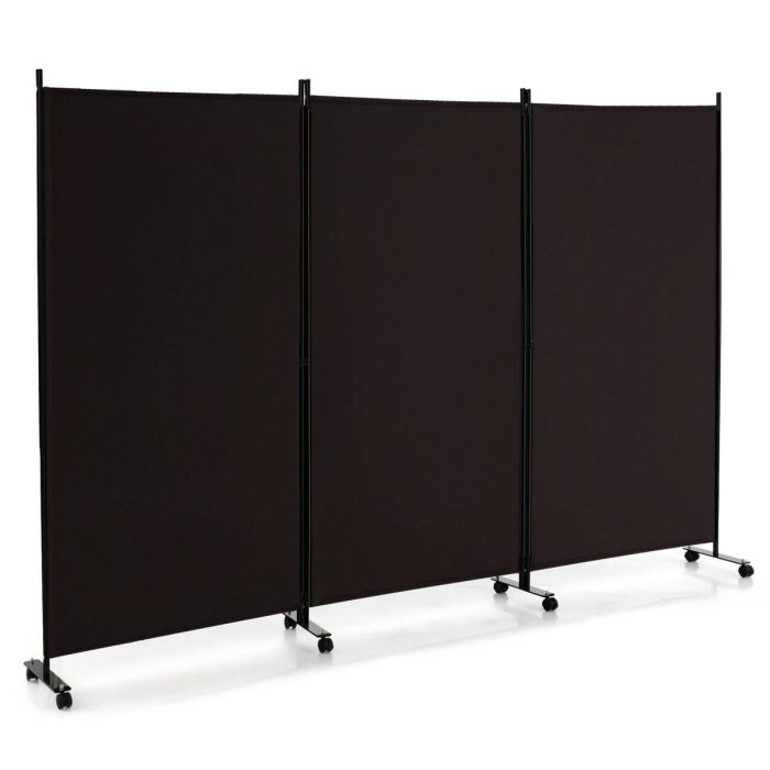 Screen 262x30x180cm., brown/black