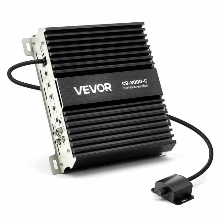 Wzmacniacz samochodowy monoblok VEVOR CB-800D-C, 800 W, 1 kanał, 1/2/4 Ω, 213 × 225,5 × 59 mm