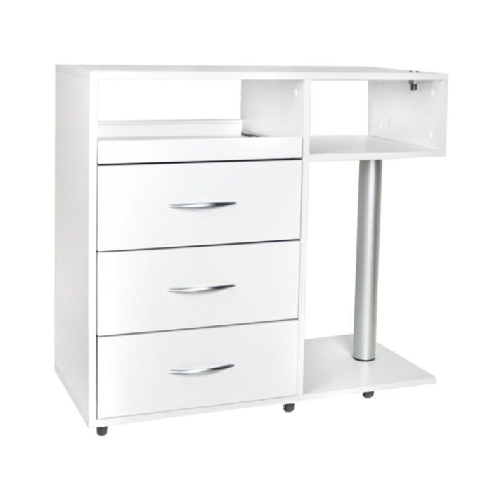 Pedicure table ACTIVESHOP, with UV-C sterilizer drawer, White
