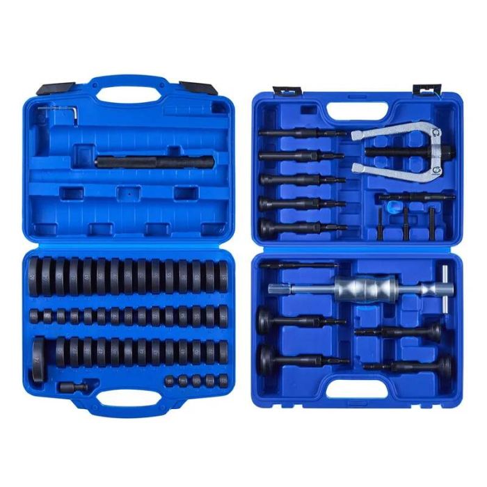 Bearing and ring pressing set, 52 + 16 pieces with sliding hammer
