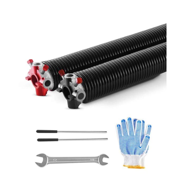 Garage door torsion springs pair 0.25x2x32 inch black, 16000 cycles