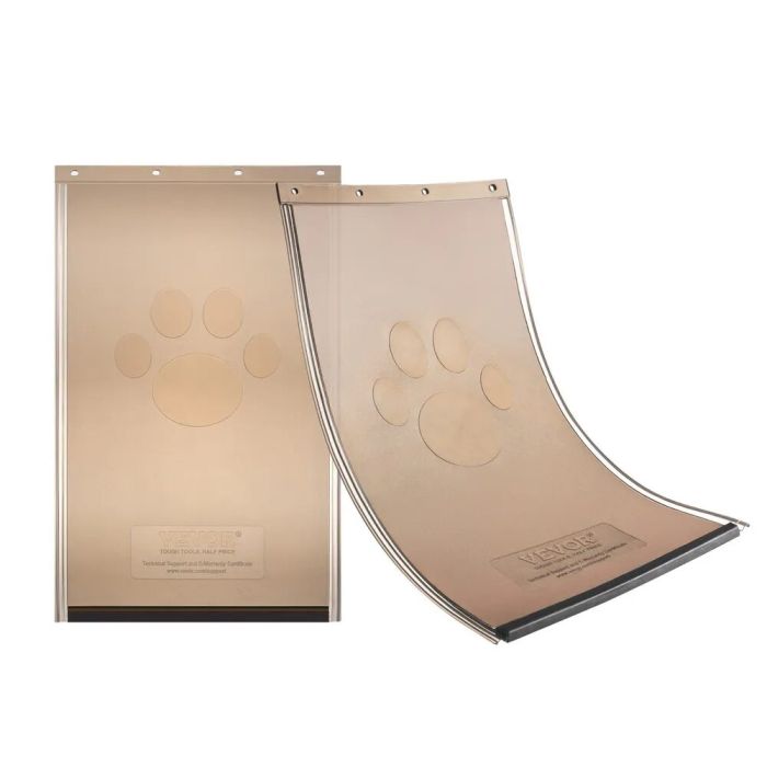 Klapka dla zwierząt z PVC XL, odporna na warunki atmosferyczne, z paskiem magnetycznym, 13,63" x 23,62"
