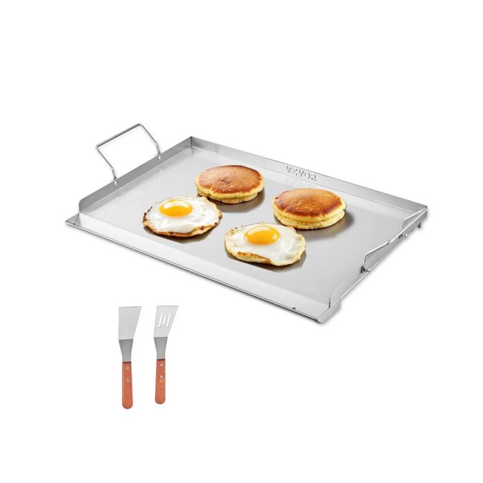 Prostokątna patelnia ze stali nierdzewnej, 23x16 cali, gazowa, do grillowania i teppanyaki