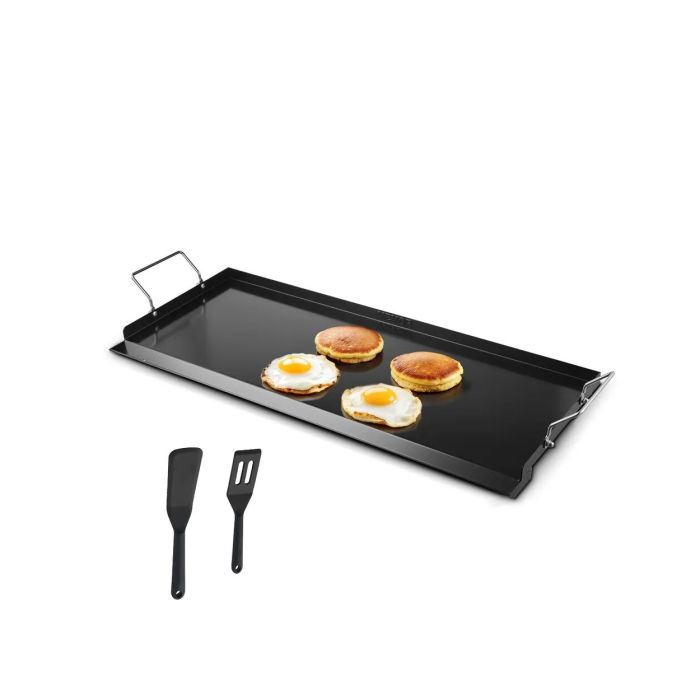 Patelnia do grillowania teppanyaki, prostokątna, 32x14 cali, ze stali węglowej
