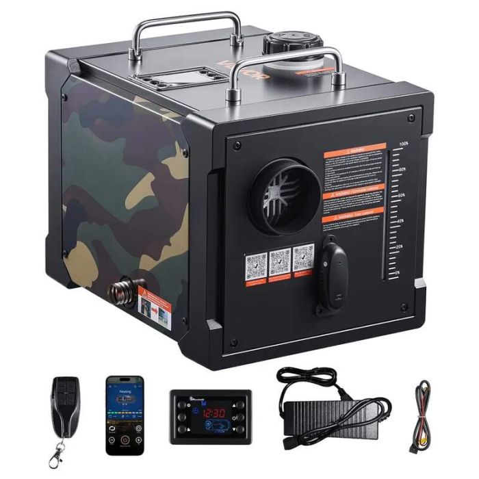 Przenośny ogrzewacz wysokoprężny 8 kW, 12/24 V, z Bluetooth i wyświetlaczem LCD