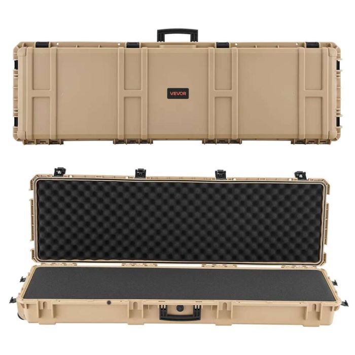 Twardy futerał na karabin 1320 mm, odporny na IP67, khaki, kółka