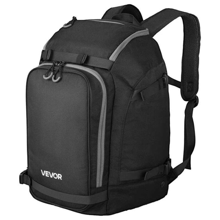 Torba na buty narciarskie 55 l, wodoodporna, Oxford 1680D, czarna