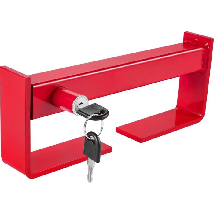 Cargo container and semi-trailer door lock, red, 9.8-17.3 inches.