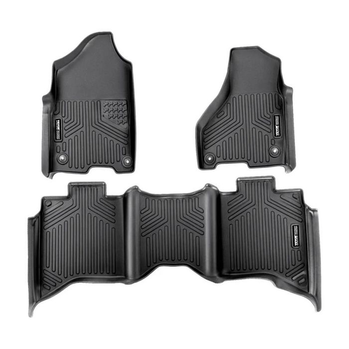 Car mats dodge ram 1500/2500/3500 crew cab, 3 pcs., TPE, black