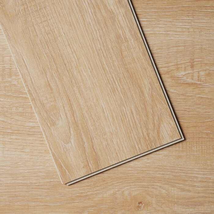 Interlocking vinyl floor tiles, 1220x185 mm, 5.5 mm thick, natural wood pattern, 10 pcs.