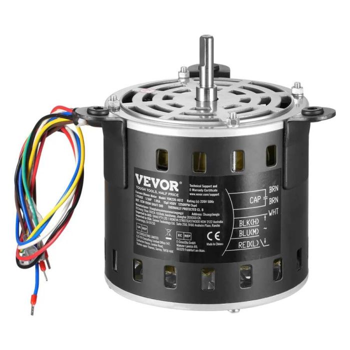 1/3 HP furnace blower motor, 220V, 3 speeds, 10mm shaft