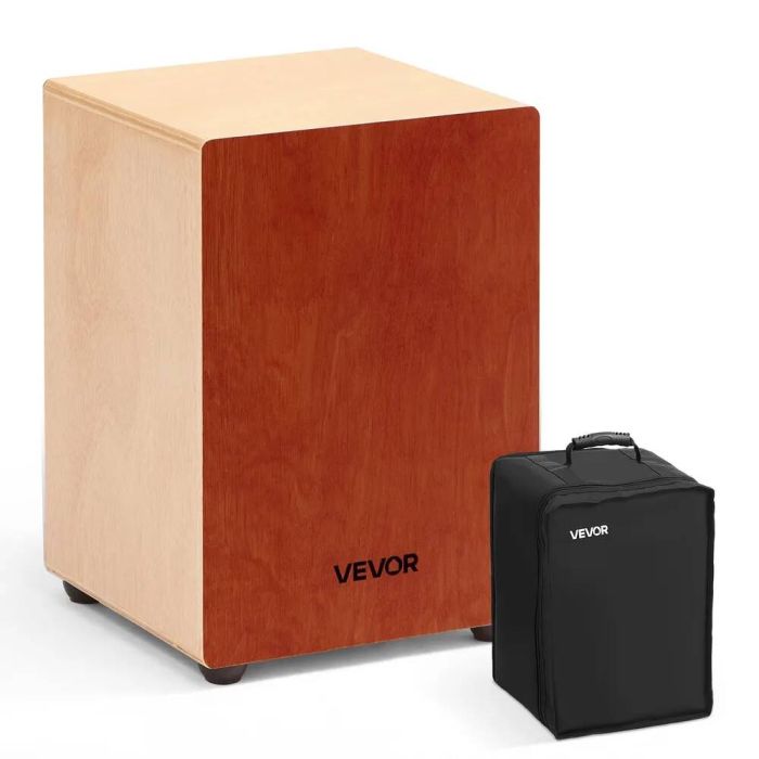 Birch wood portable cajon drum box, 30x30x43 cm
