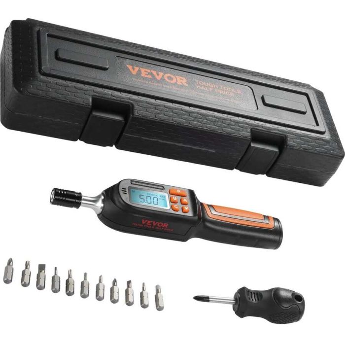 Digital torque screwdriver with LCD display, 0.30-7.98 n m