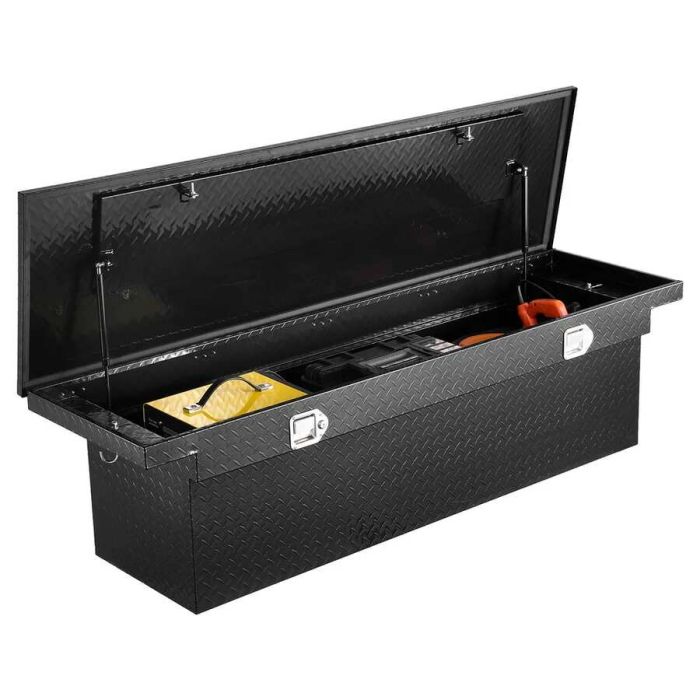 Aluminum tool box "crossover truck", 71x27x18 cm, waterproof, black