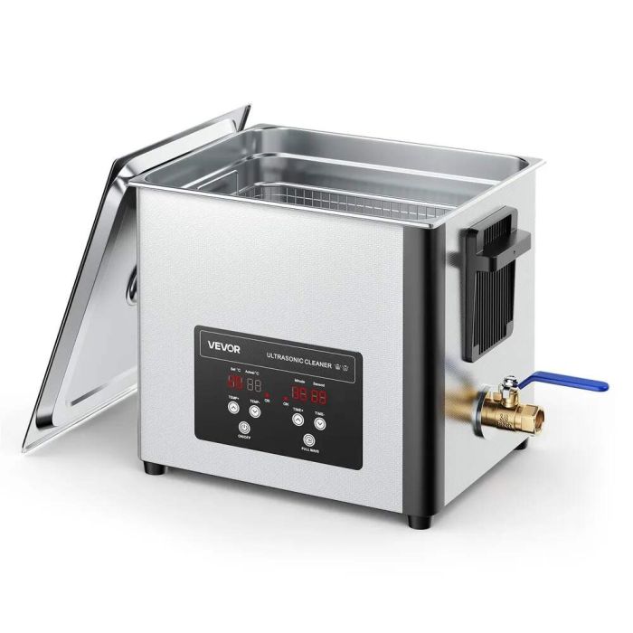 Myjka ultradźwiękowa 10 l ze stali nierdzewnej, 180 W, wyświetlacz cyfrowy