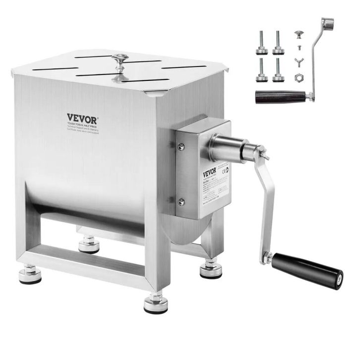 Manual meat mixer, 15 L stainless steel sausage equipment