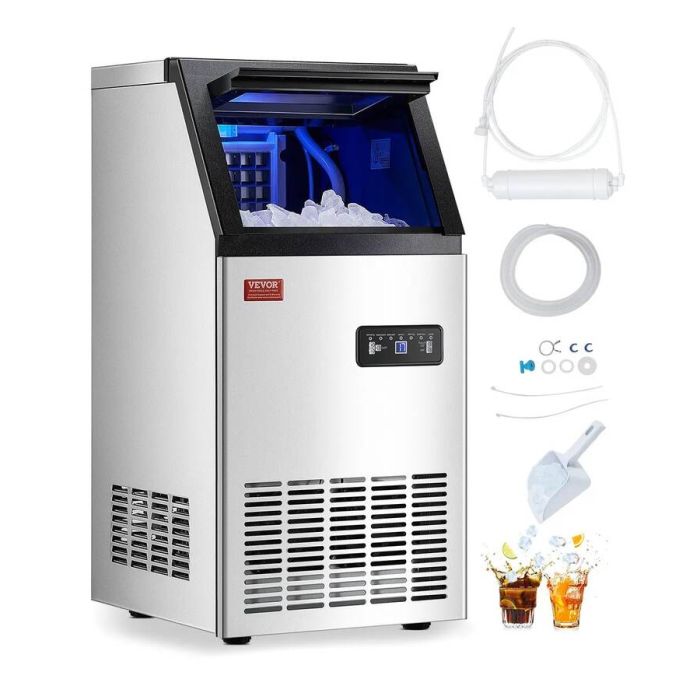 Commercial Freestanding Ice Maker, 28 Pound Capacity, LED Display