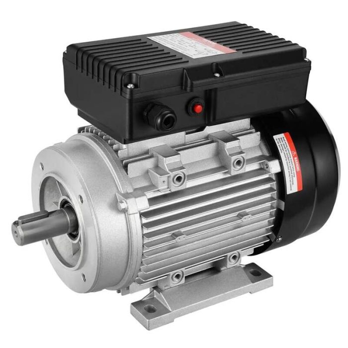 Electric motor 1.1 kW 1400 rpm AC 220-240 V single phase, 24 mm shaft, B34 frame, for air compressor, agriculture