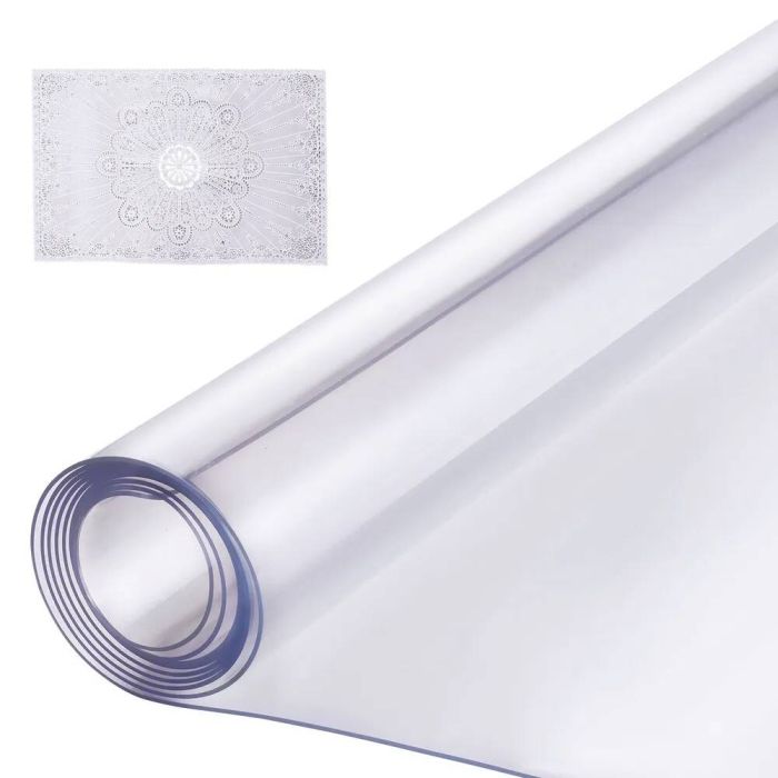 Przezroczysty plastikowy prostokątny pokrowiec na stół, 24 x 96 cali, PVC
