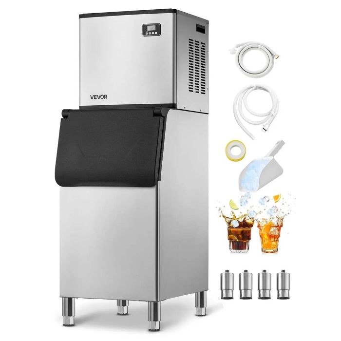 Commercial ice maker, 249.5 kg/24 hrs, 136 kg capacity, touch screen